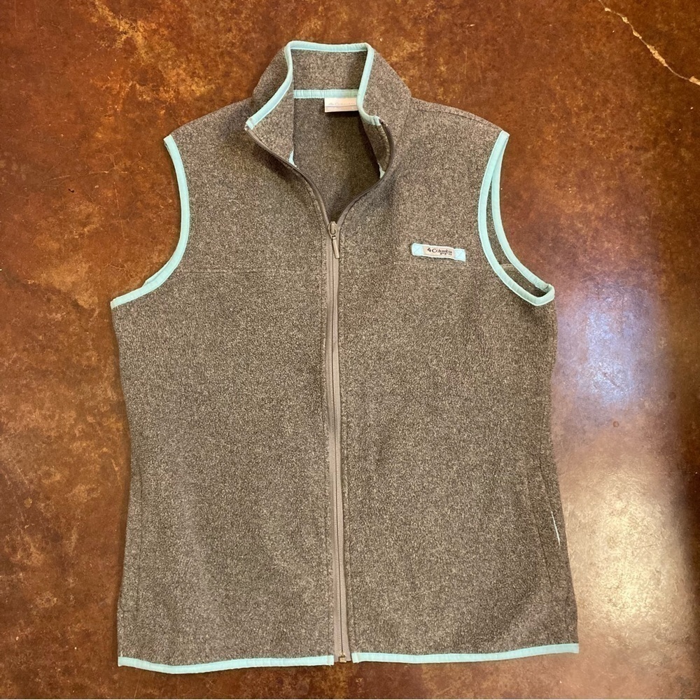 Ladies Grey Columbia Fleece Vest